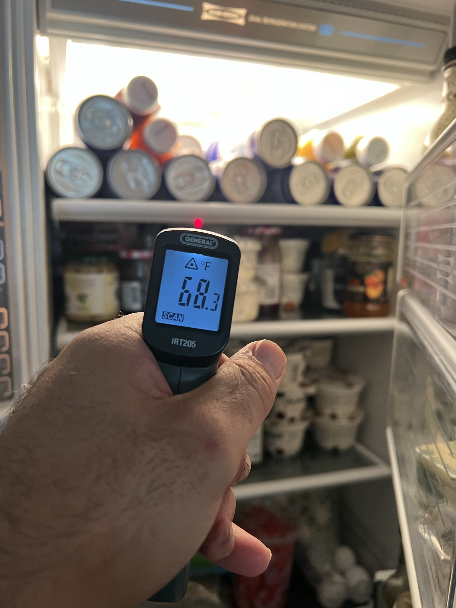 A&Y technician diagnosing Sub-Zero refrigerator temperature